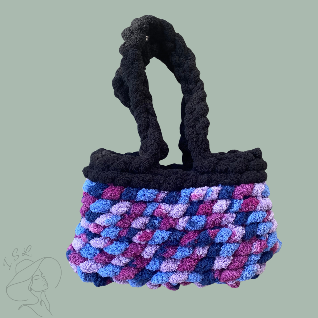 Multicolor Hand Bag - black handle